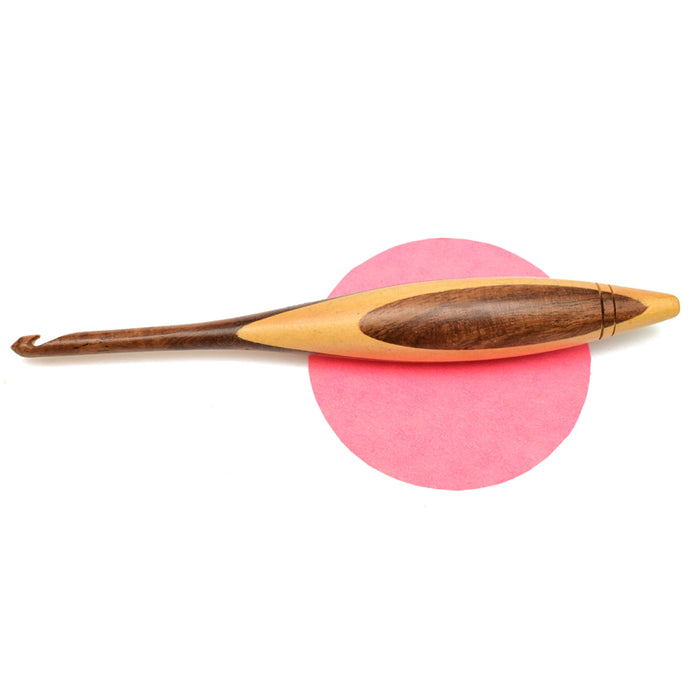 Handcrafted Wooden Crochet Needles Multi Wood 6mm