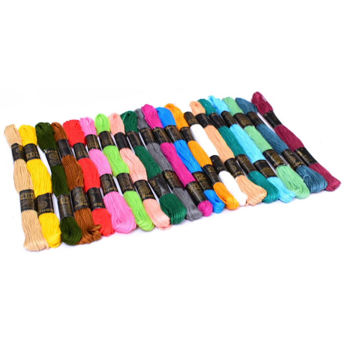 Vardhman Embroidery Floss 20 Skeins Embroidery Rainbow Thread (Multicolor)