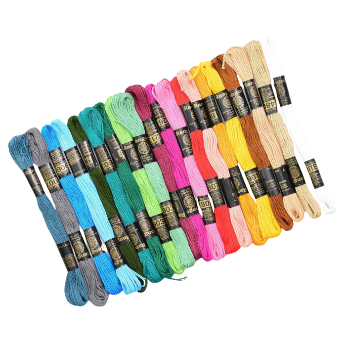Vardhman Embroidery Floss 20 Skeins Embroidery Rainbow Thread (Multicolor)