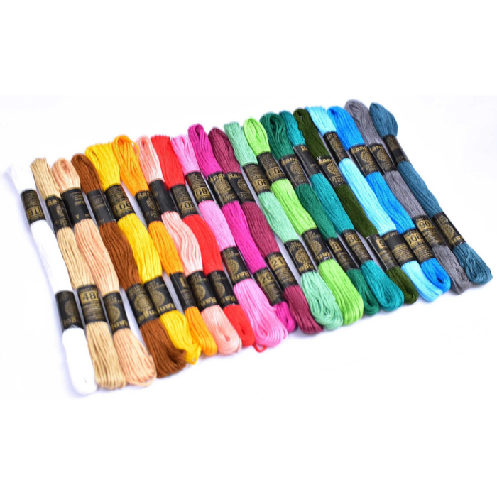 Vardhman Embroidery Floss 20 Skeins Embroidery Rainbow Thread (Multicolor)