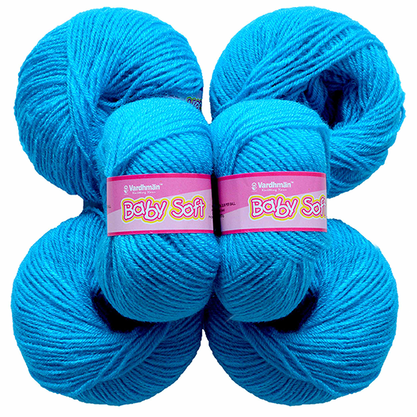 Vardhman Baby Soft Yarn - Pack of 6 Balls