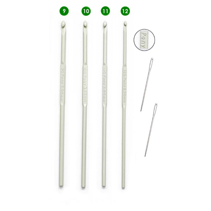 Aluminium Round Head Knitting Needles 9,10,11 & 12 Size