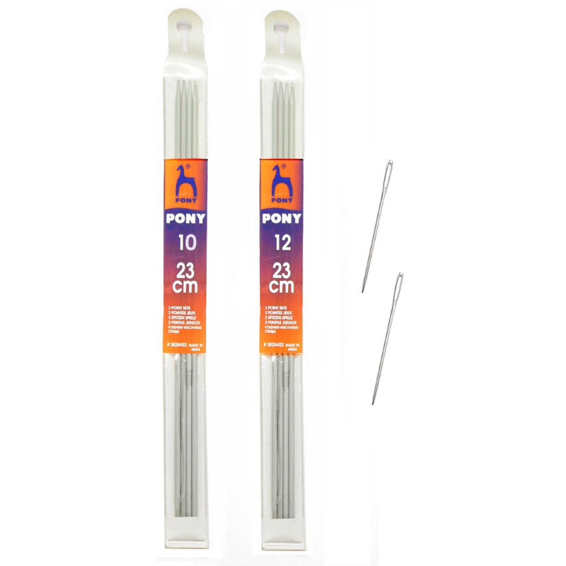Aluminium Double Headed Knitting Needles 10 & 12 ize