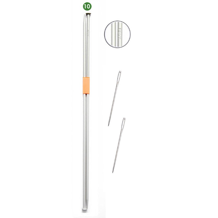 Aluminium Round Head Knitting Needles 10 Size