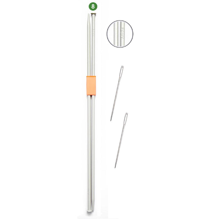 Aluminium Round Head Knitting Needles 8 size