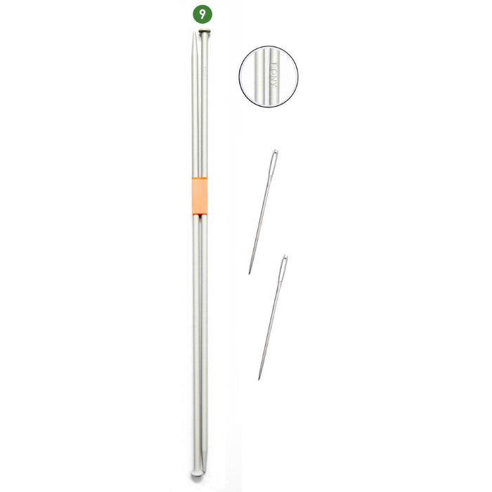 Aluminium Round Head Knitting Needles 9 Size