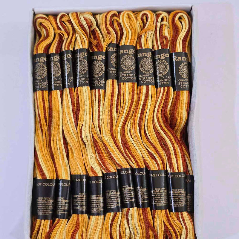 Vardhman Rangoli Embroidery Threads shade no - Multi 10