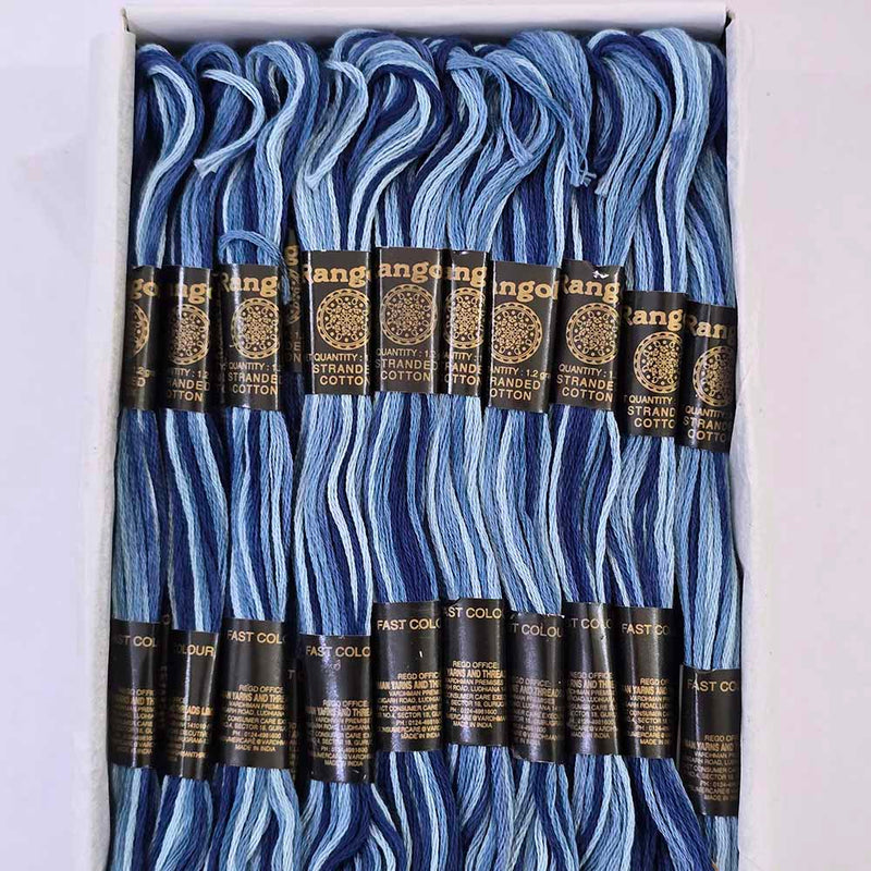 Vardhman Rangoli Embroidery Threads shade no - Multi 11