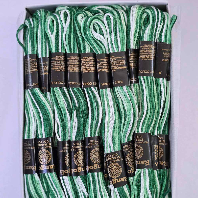 Vardhman Rangoli Embroidery Threads shade no - Multi 12