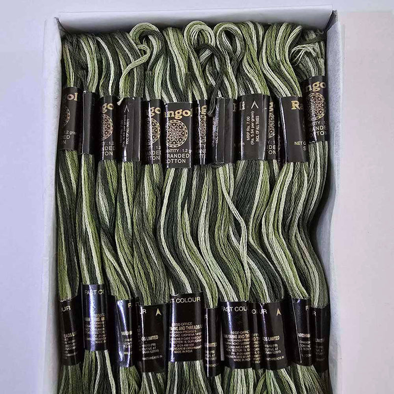 Vardhman Rangoli Embroidery Threads shade no - Multi 16