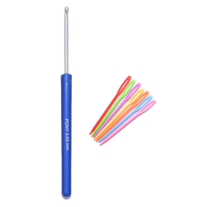 Pony Easy Grip Crochet UK 11 (3.00 mm), Plastic 7 Needles