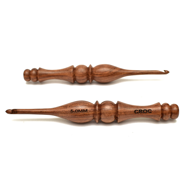 Handcrafted Wooden Crochet Needles Sheesham Wood 5mm