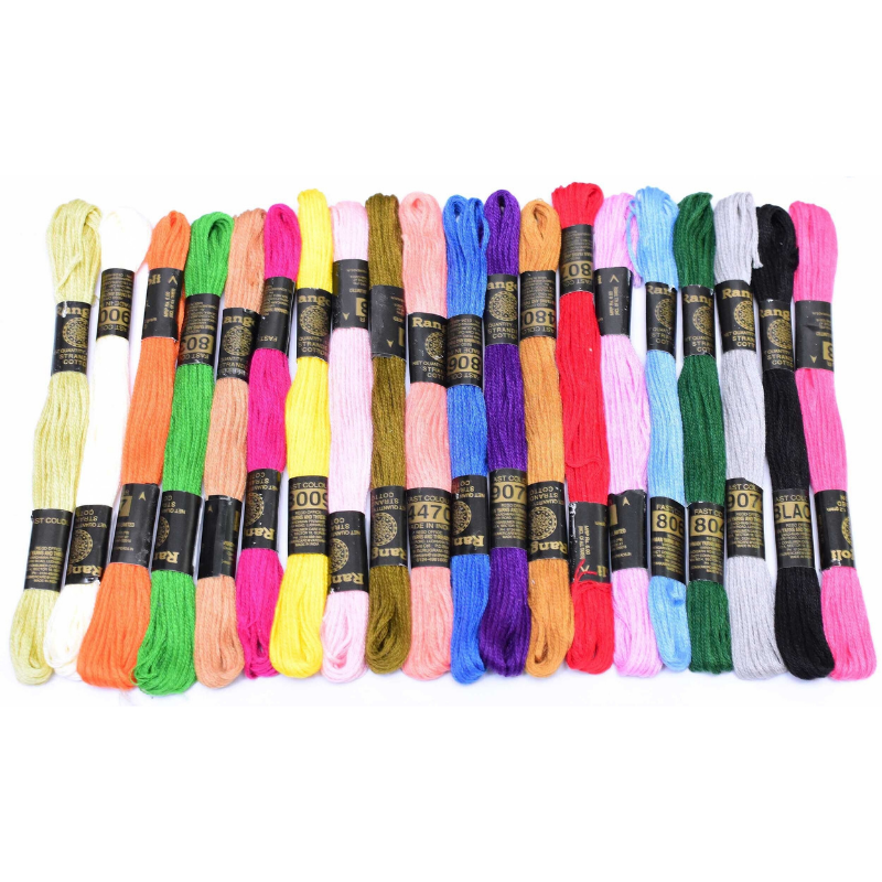 Vardhman Embroidery Floss 20 Skeins Embroidery Rainbow Thread (Multicolor)