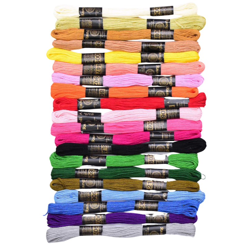 Vardhman Embroidery Floss 20 Skeins Embroidery Rainbow Thread (Multicolor)