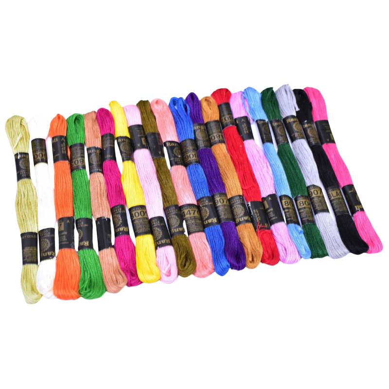 Vardhman Embroidery Floss 20 Skeins Embroidery Rainbow Thread (Multicolor)