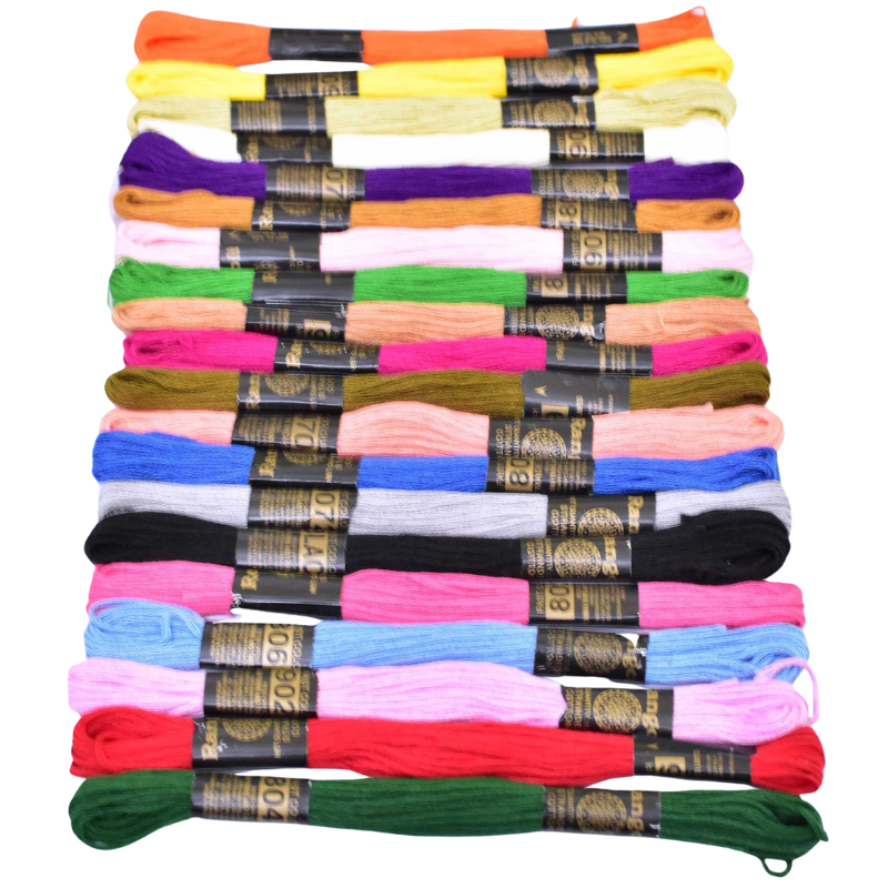 Vardhman Embroidery Floss 20 Skeins Embroidery Rainbow Thread (Multicolor)
