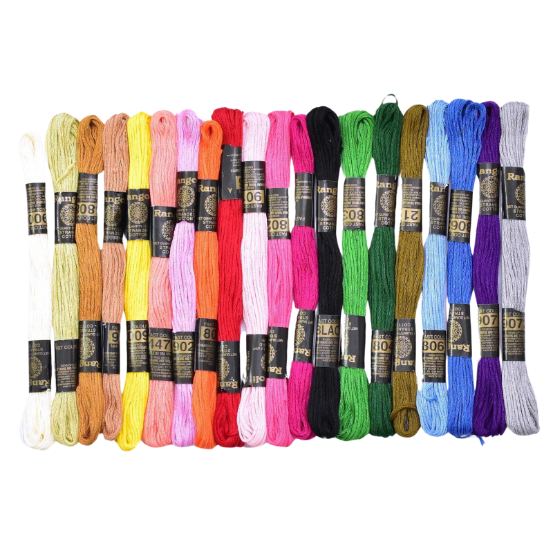 Vardhman Embroidery Floss 20 Skeins Embroidery Rainbow Thread (Multicolor)