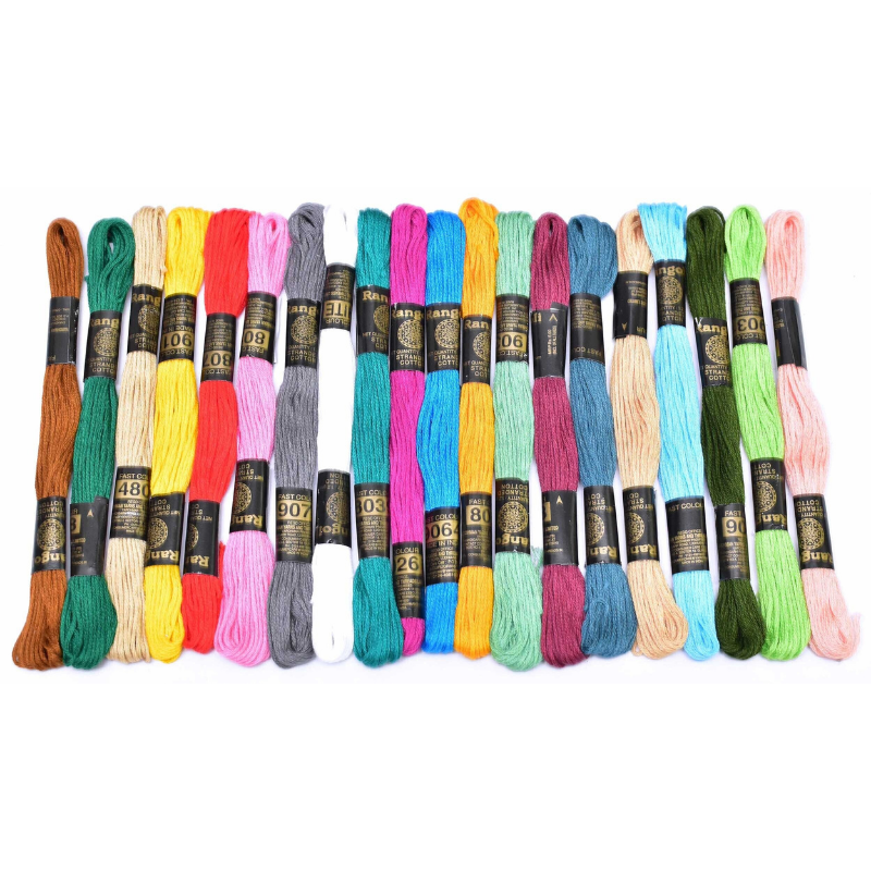 Vardhman Embroidery Floss 20 Skeins Embroidery Rainbow Thread (Multicolor)