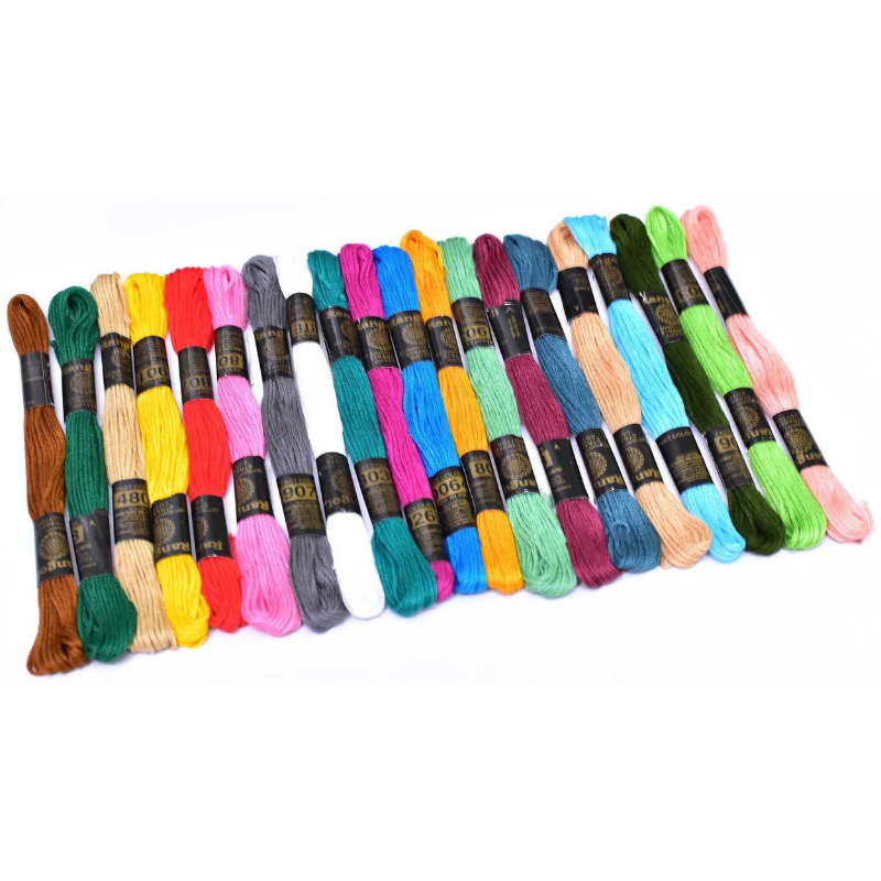 Vardhman Embroidery Floss 20 Skeins Embroidery Rainbow Thread (Multicolor)