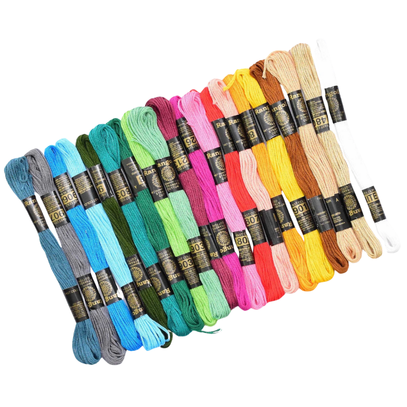 Vardhman Embroidery Floss 20 Skeins Embroidery Rainbow Thread (Multicolor)
