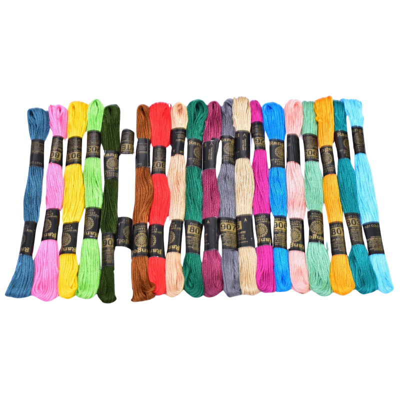 Vardhman Embroidery Floss 20 Skeins Embroidery Rainbow Thread (Multicolor)