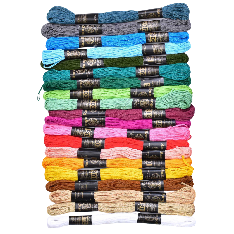 Vardhman Embroidery Floss 20 Skeins Embroidery Rainbow Thread (Multicolor)