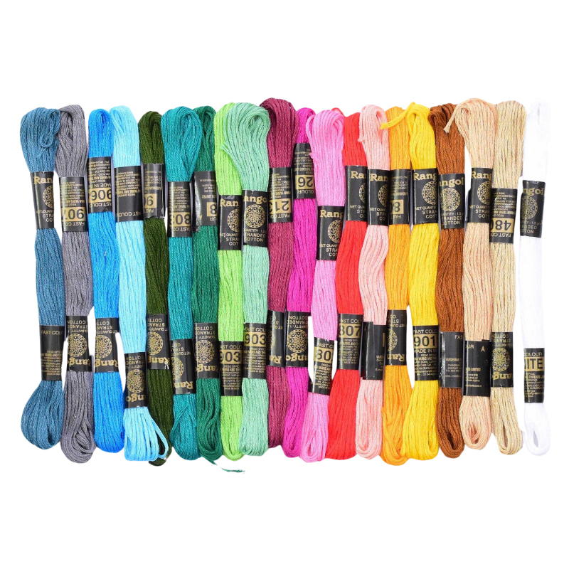 Vardhman Embroidery Floss 20 Skeins Embroidery Rainbow Thread (Multicolor)