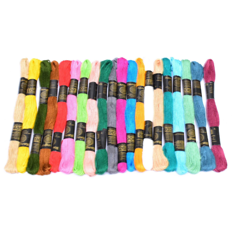 Vardhman Embroidery Floss 20 Skeins Embroidery Rainbow Thread (Multicolor)
