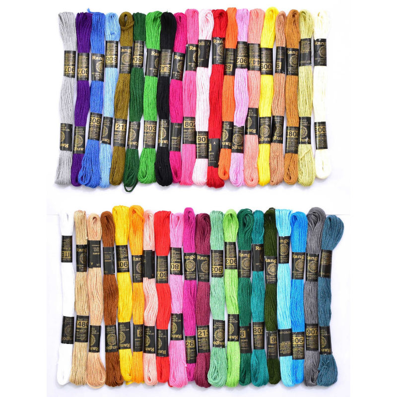 Vardhman Embroidery Floss 40 Skeins Embroidery Rainbow Thread (Multicolor)