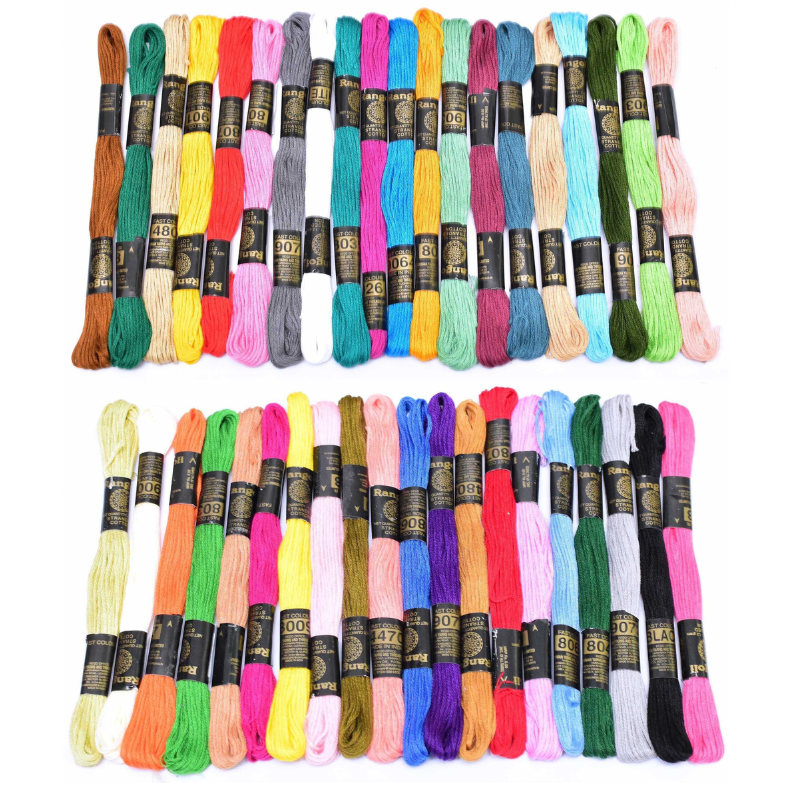 Vardhman Embroidery Floss 40 Skeins Embroidery Rainbow Thread (Multicolor)