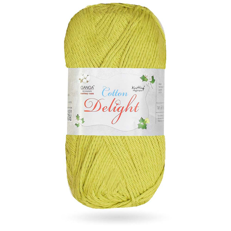 GANGA Cotton Delight 100% Cotton Ball Hand knitting Cotton / Art Craft soft fingering crochet hook yarn, needle knitting yarn thread dyed