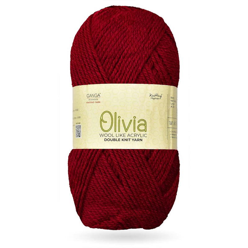 GANGA Knitting Yarn Wool Olivia Best Used with Knitting Needles, Crochet Needles Wool Yarn for Knitting.