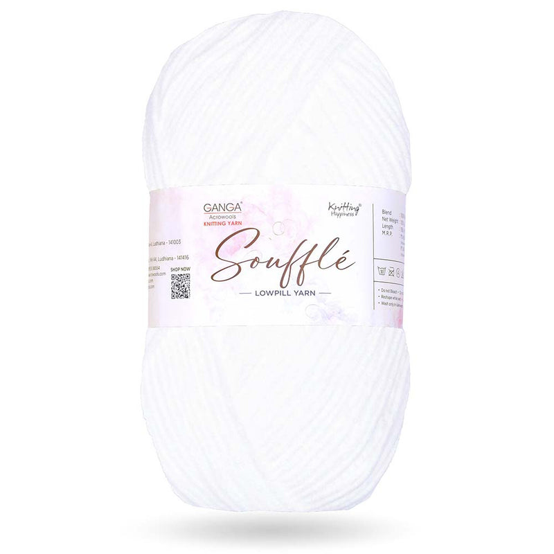 GANGA Knitting Yarn Wool Souffle Best Used with Knitting Needles, Crochet Needles Wool Yarn for Knitting.