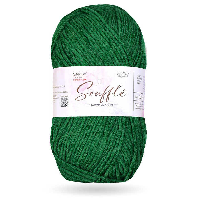 GANGA Knitting Yarn Wool Souffle Best Used with Knitting Needles, Crochet Needles Wool Yarn for Knitting.
