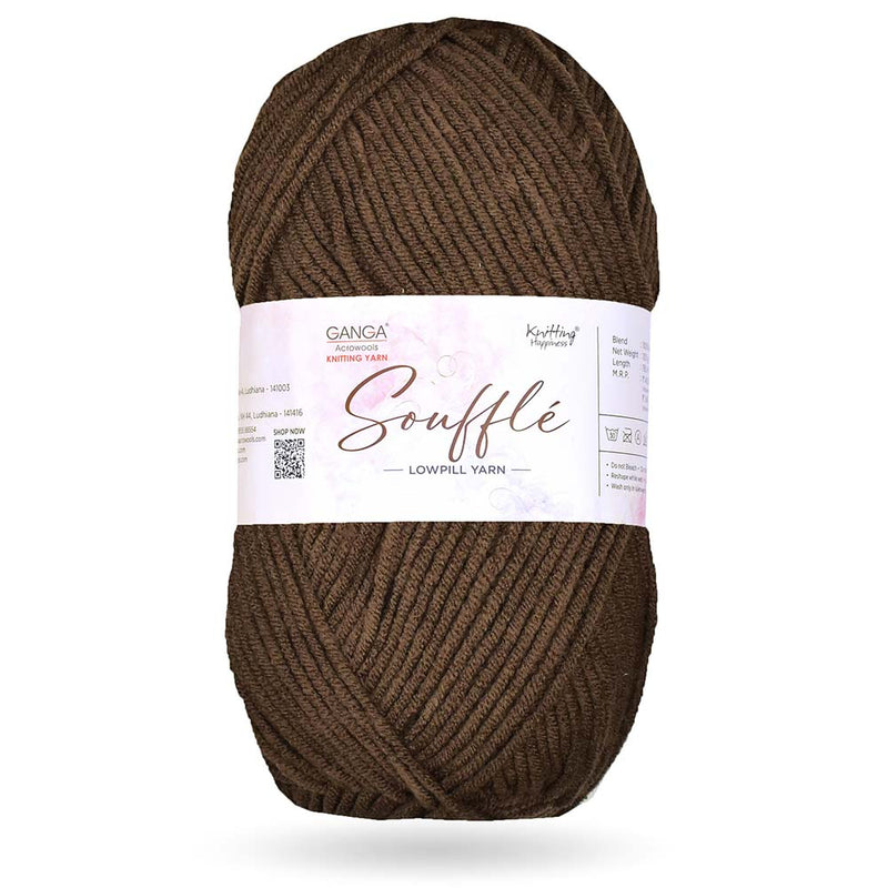 GANGA Knitting Yarn Wool Souffle Best Used with Knitting Needles, Crochet Needles Wool Yarn for Knitting.