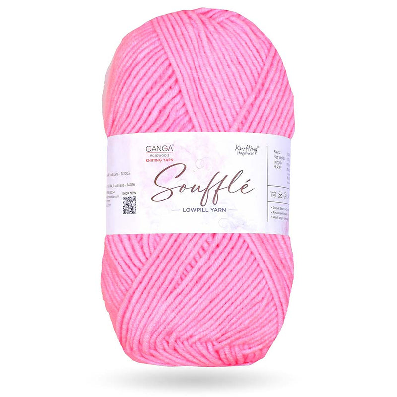 GANGA Knitting Yarn Wool Souffle Best Used with Knitting Needles, Crochet Needles Wool Yarn for Knitting.