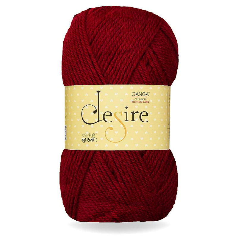 GANGA Knitting Yarn Wool Desire Best Used with Knitting Needles, Crochet Needles Wool Yarn for Knitting.