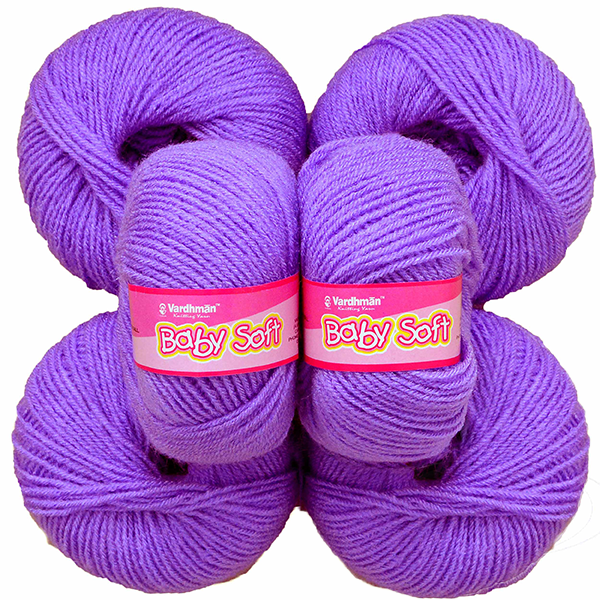 Vardhman Baby Soft Yarn  - Pack of 6 Balls