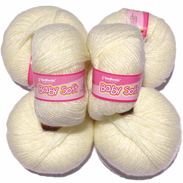 Vardhman Baby Soft Yarn  - Pack of 6 Balls