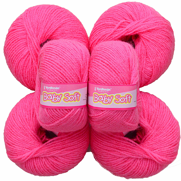 Vardhman Baby Soft Yarn  - Pack of 6 Balls